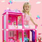 Beautiful Baby Doll House Toys - Pink Assemble Princess Miniature Furniture Dollhouse For Children Gift (4X2)