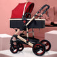 New Trend Luxury Baby Stroller 3 in 1 with Car Seat Portable - Reversible High Landscape - Hot Mom Pink Stroller (X3)(F1)