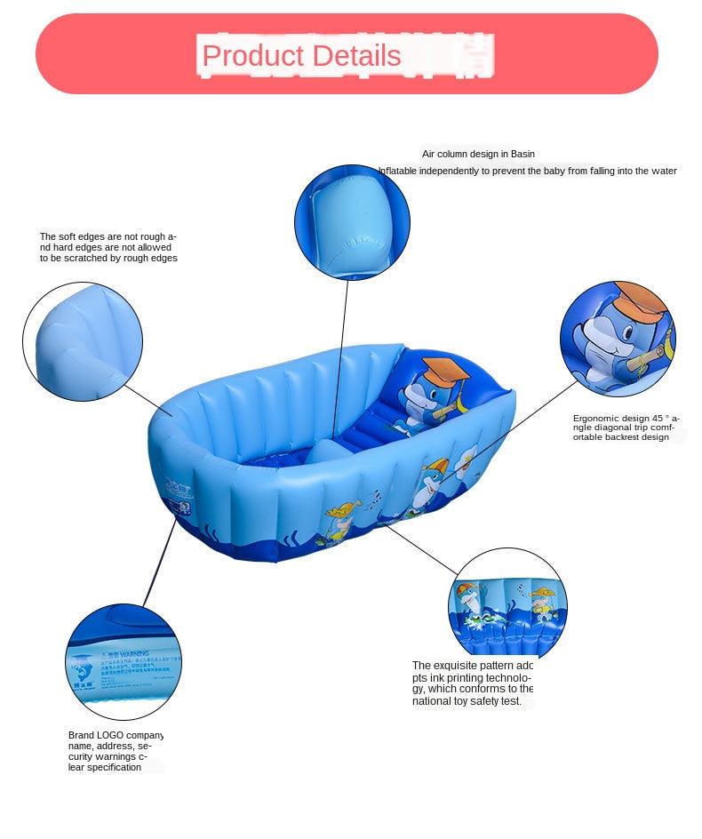 Amazing Baby Inflatable Bath Tub - PVC Tubs Shower Bath Tub Set - Portable Bathtub Children 's Supplies Products (4X1)