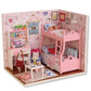 Gorgeous Doll Furniture House - Miniature 3D Wooden Dollhouse Toys - Children Birthday Gifts (D2)(4X2)(1X3)