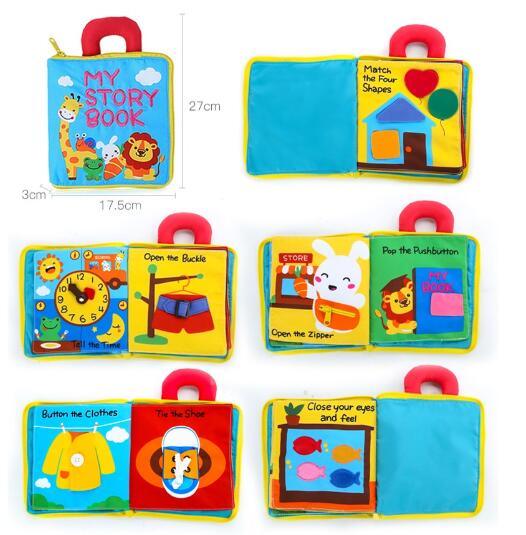 Great 3D Soft Cloth Baby Books - Animals & Vehicle Baby Toys - For Toddlers Intelligence Development Educational Toy Gifts (6X2)