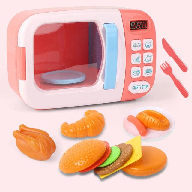 Kid's Kitchen Toys - Simulation Microwave Oven Educational Toys - Mini Kitchen Food Pretend Play - Cutting Role (1X3)
