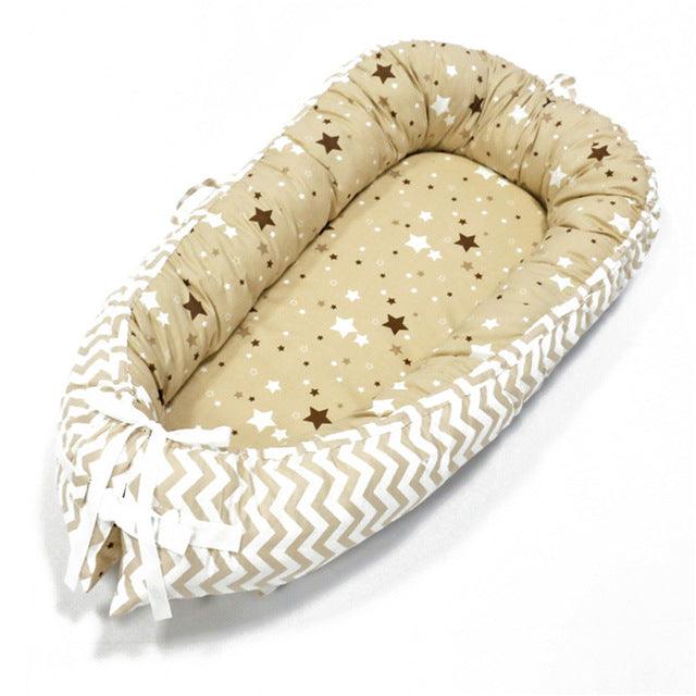 80*50cm Bed Infant Toddler Cotton Cradle for Newborn Baby Bed Bassinet Bumper (D1)(X5)