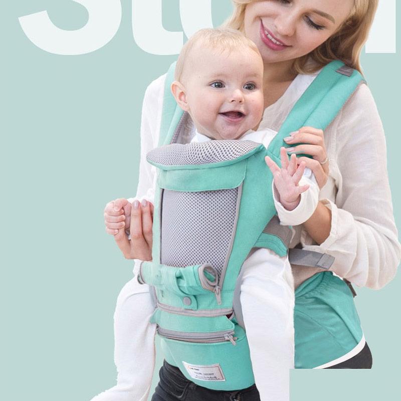 Baby Carrier, 4-in-1 Adjustable Infants Holder, Soft and Breathable, Ergonomically Designed Kids Wrap with Removable Bib, Toddler Carrier (X2)(F1)(Z4)
