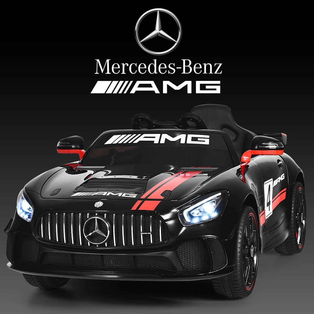 Stylish 12V Mercedes Benz AMG Licensed Kids Ride On Car with 2.4G Remote Control Black (1U2)(9X1)(3X2)
