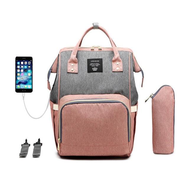 Gorgeous Large Capacity Diaper Bag; All In One Waterproof Maternity Bags / USB Interface For Travel, Stroller And More (D1)(X2)