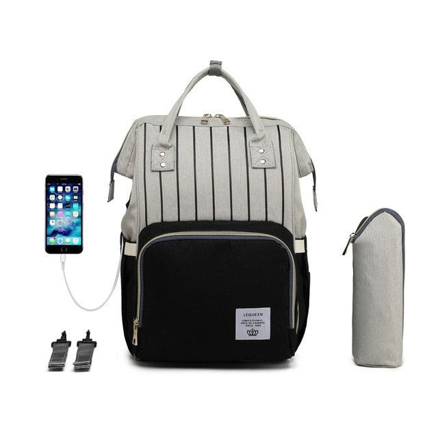 Gorgeous Large Capacity Diaper Bag; All In One Waterproof Maternity Bags / USB Interface For Travel, Stroller And More (D1)(X2)
