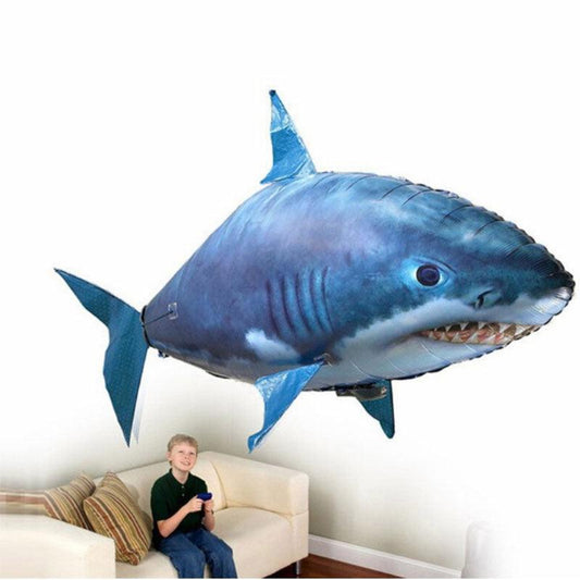 Great Infrared RC Flying Air Shark Toy - Funny Remote Control Fish Balloon For kids - Gifts Party Decoration Flying Fish Balloon (1X2)(D2)