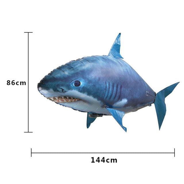 Great Infrared RC Flying Air Shark Toy - Funny Remote Control Fish Balloon For kids - Gifts Party Decoration Flying Fish Balloon (1X2)(D2)