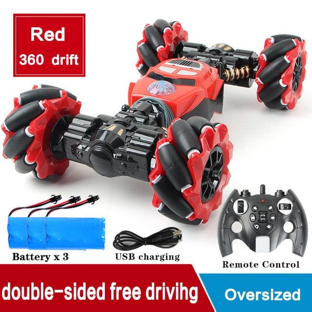 Great Remote control Car 4WD - Gesture Induction Radio Remote Control Stunt Car - Twisting Off- Road Vehicle Light Music Drift Toy (D2)(1X2)(3X2)(5X2)