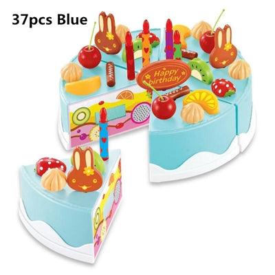 Great 75Pcs Birthday Cake Toy - Fruit Cream Christmas Gift Set - Children Kids Pretend Play Toys Set (1X3)(F2)