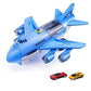 Super Kids Simulation Track - Inertia Airplane - Music Story Light Plane & Toy Vehicles Passenger - Plane Toy (1X3)(3X2)(F2)