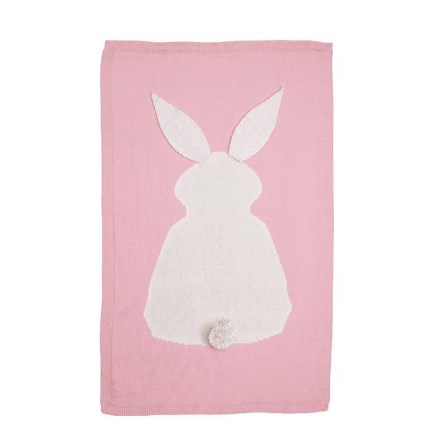 1pc Baby Blankets Swaddle - Baby Wrap Knitted Blanket For Kid - Rabbit Cartoon Plaid Infant Toddler (1X1)(F1)