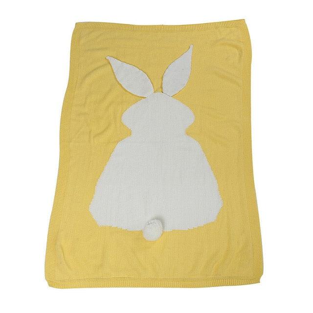 1pc Baby Blankets Swaddle - Baby Wrap Knitted Blanket For Kid - Rabbit Cartoon Plaid Infant Toddler (1X1)(F1)
