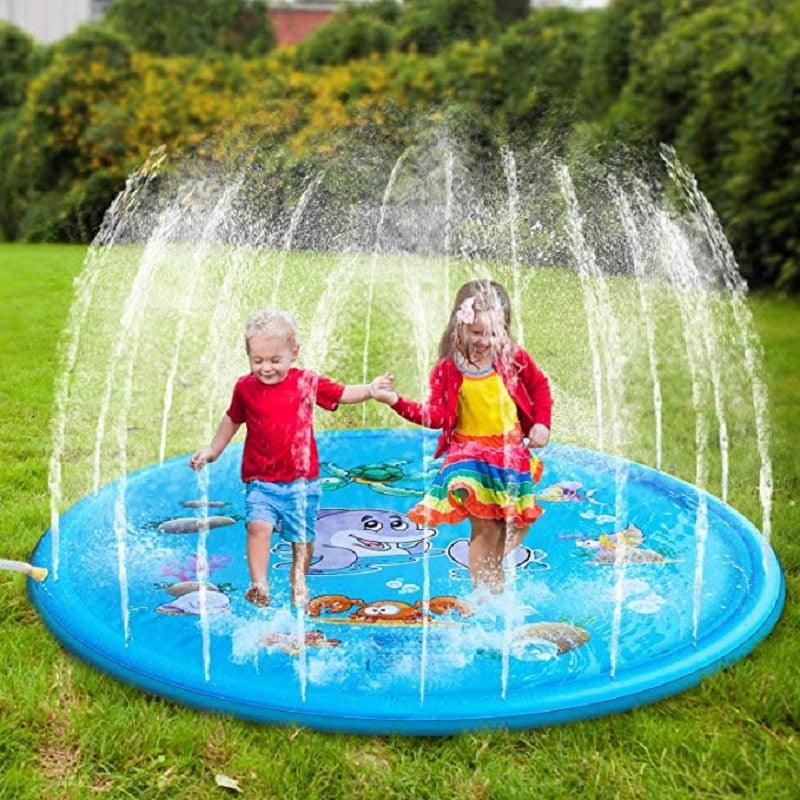 Fun170cm Kids Sprinkler Pad Mat - Children Summer Outdoor Water Splash - Inflatable Sprinkler Cushion Toy (2X3)(F2)