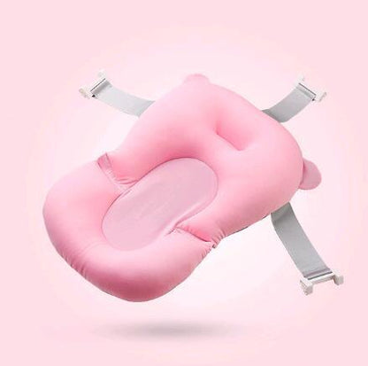 Baby Bath Seat Support Mat - Foldable Baby Bath Tub Pad & Chair - Newborn Bathtub Pillow Infant Anti-Slip Soft Comfort Body Cushion (D1)(4X1)
