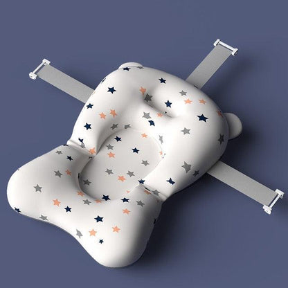 Baby Bath Seat Support Mat - Foldable Baby Bath Tub Pad & Chair - Newborn Bathtub Pillow Infant Anti-Slip Soft Comfort Body Cushion (D1)(4X1)