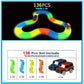 Amazing Glowing in the Dark Racing Car Track Set - Bend Flexible Track LED Car Train Toys - Gift children kids 300/256/128/136/80/56 pcs (3X2)(D2)
