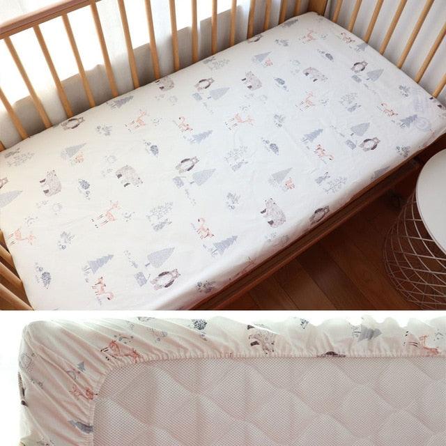 Baby Fitted Newborns Cotton, Soft, Crib Bed Sheet - For Mattress Cover Protector 130x70cm (X6)(F1)