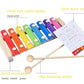 Amazing Wooden Music Instrument Frame Style Xylophone Hand Knock Toy - Musical Funny Educational Toys Gifts For Children (2X2)