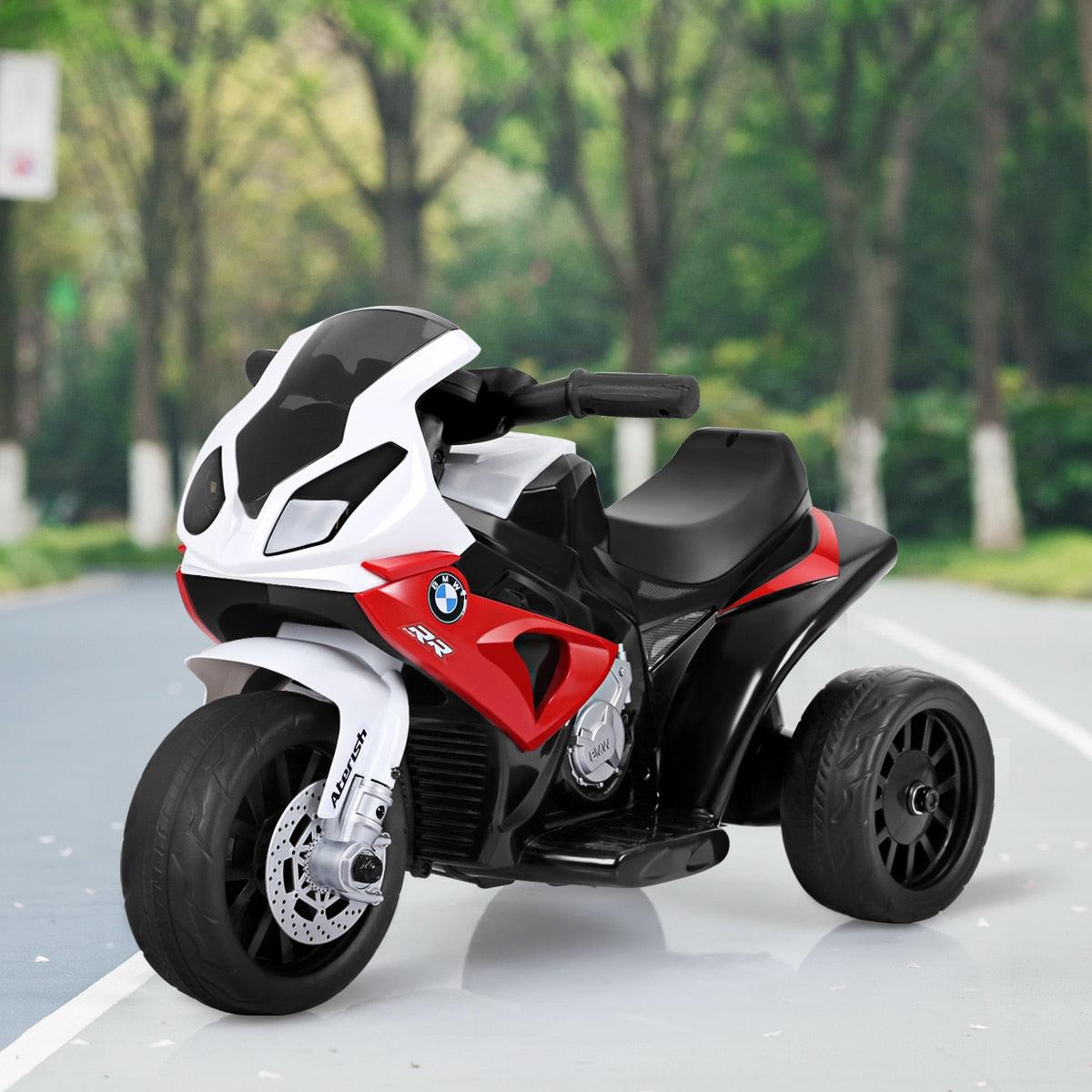 Trending Kids Ride On Motorcycle BMW Licensed 6V Electric 3 Wheels w/ Music&Light Red (1U2)(9X1)(5X2)