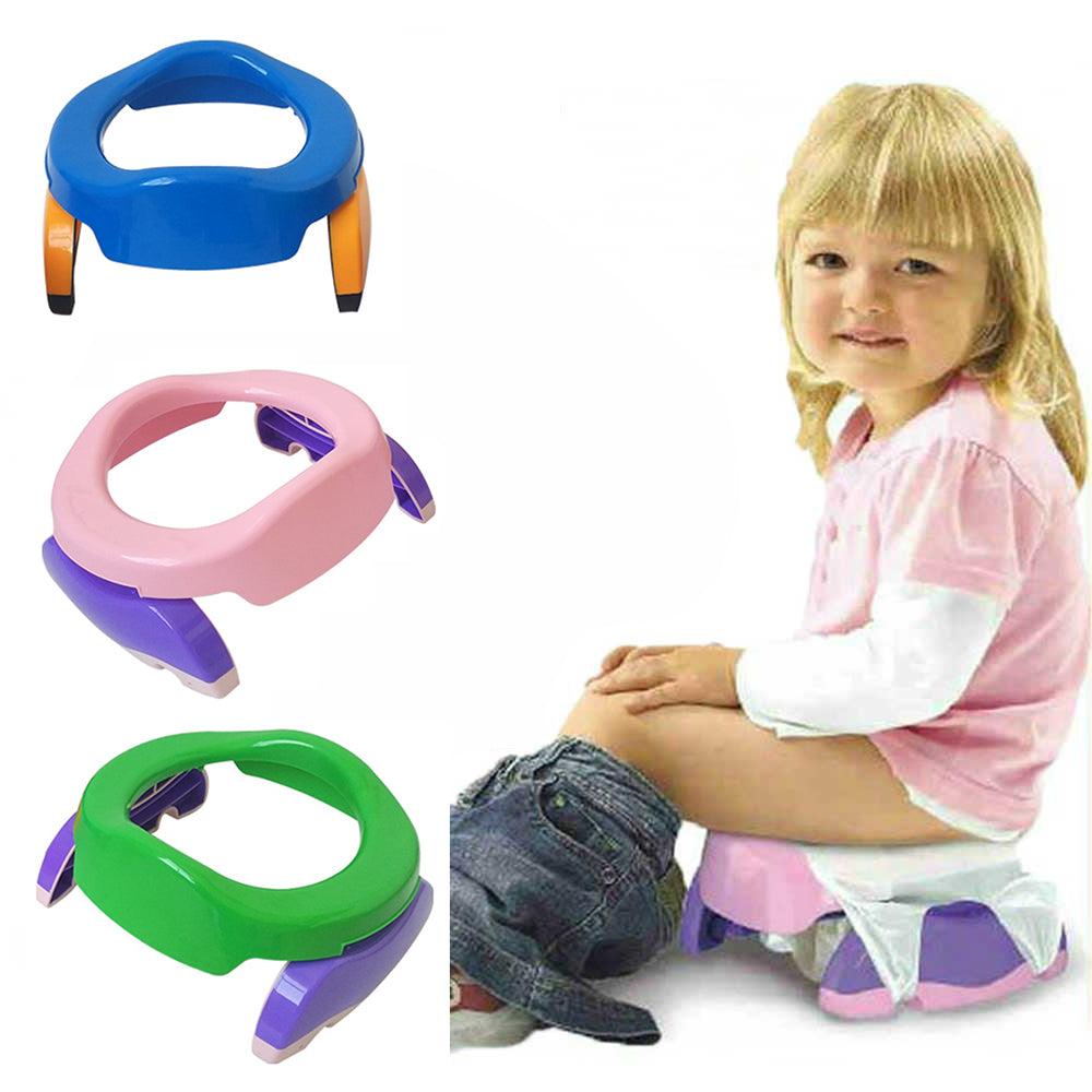 2 In1 Baby Travel Potty Seat - Portable Infant Chamber Pots Foldaway Toilet Training Seat - Baby Potty Toilet Children's Pot (5X1)
