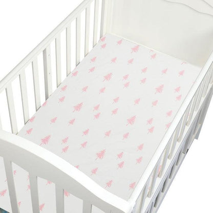 100% Cotton Crib Fitted Sheet - Soft Cover Protector - Newborn Bedding For Cot Size 130*70cm (D1)(X6)