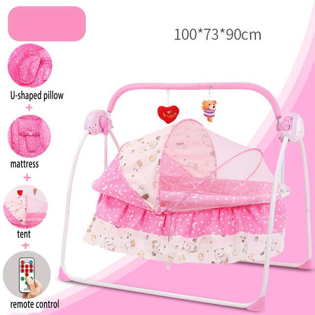 Electric Swing For Newborns Bed - Baby Smart Cradle Children's Rocking Chair - Bed Full Sets Cradle (X8)(F1)