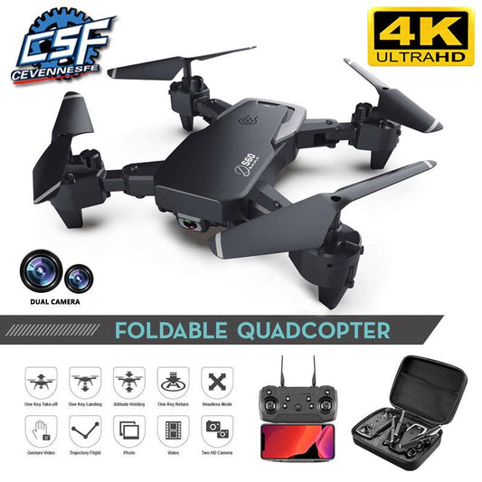 NEW Drone 4k HD - Wide Angle Camera - 1080P WiFi fpv Drone Dual Camera - Quadcopter Height- Drone Camera - Helicopter Toy (5X2)(RLT)