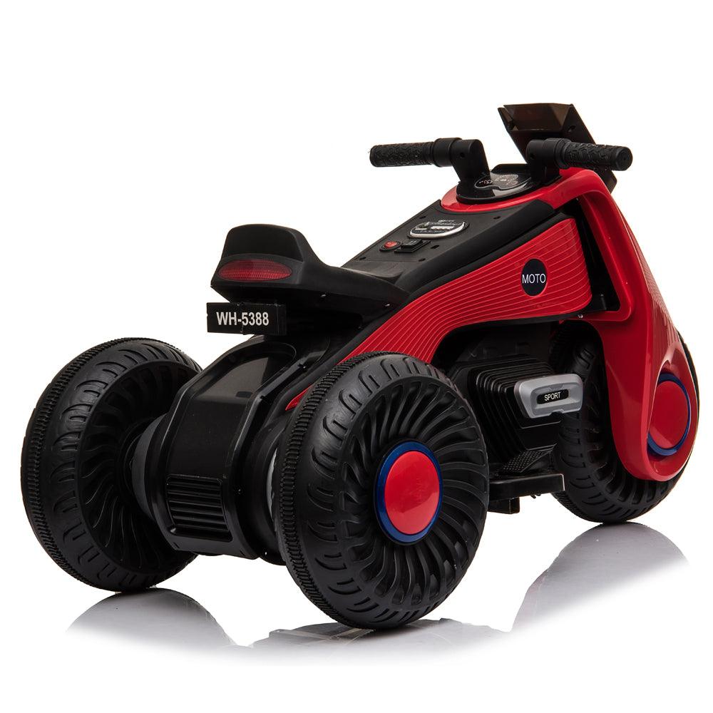Gorgeous Children's Electric Motorcycle 3 Wheels - Can Sit Double Drive - Red Children's Scooter Stroller Easy To Drive (1U2)(9X1)(5X2)