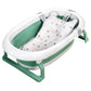 Gorgeous Folding Baby Bathtub Newborn Toddler Collapsible Bath Support w/ Cushion Green (1U1)(4X1)