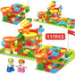 117PCS DIY Construction Marble Race Run Maze Balls Track - Children Gaming Building Blocks Toys - Compatible With Big Size Blocks (8X2)