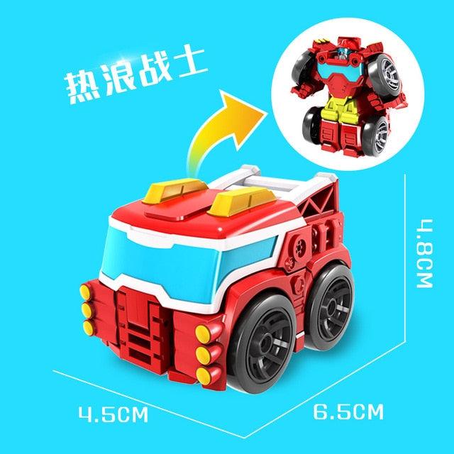 So Cute Transformation Deformation Robot Truck Racing Car Model - Mini Free-Wheel Toys Lovely Gift for Children (3X2)(F2)