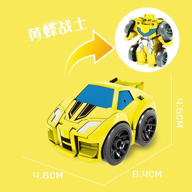 So Cute Transformation Deformation Robot Truck Racing Car Model - Mini Free-Wheel Toys Lovely Gift for Children (3X2)(F2)