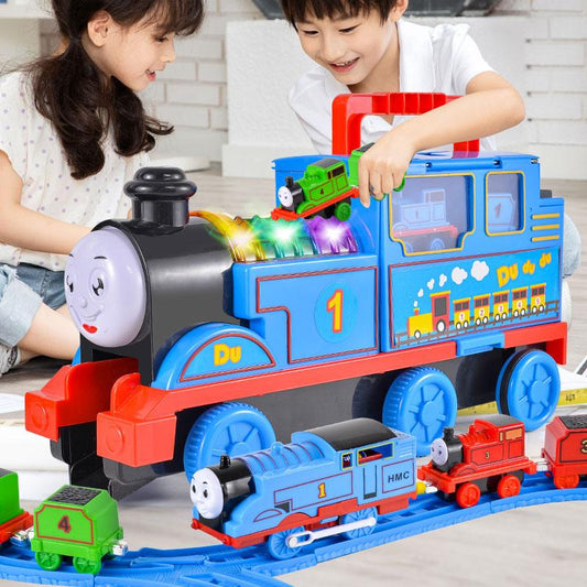 Great Sound And Light Orbital Track Toy Set - Big Size Train Storage Box - Children Christmas and birthday Gift (3X2)