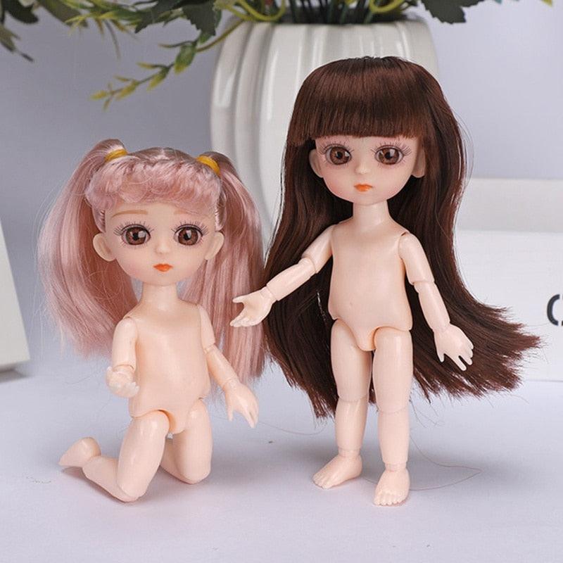 Nice 16CM Baby Dolls - Joint Toys - Girls Sleeping Accompany Doll - Beautiful Cute Children Gift (4X2)