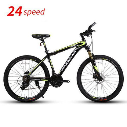 Amazing 24 Speed Bicycle - Road Bike Aluminum Alloy Frame - Cycling Double Disc Drake 26inch - Racing Bicycle MTB Mountain Bike (9X1)