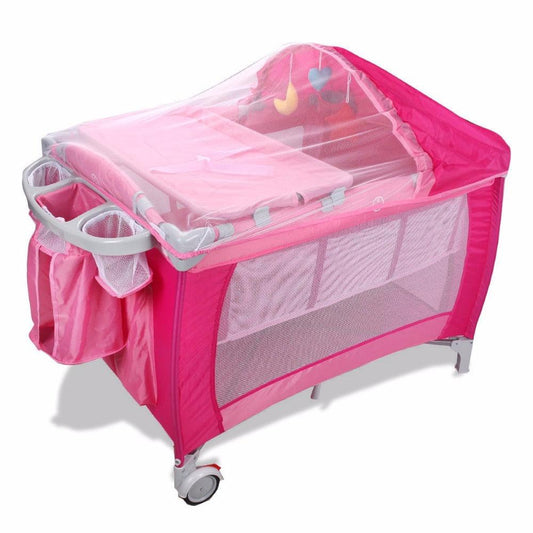 Baby Trend Trend-E Nursery Center Playard - Folding Baby Crib Multifunctional Bed with Mosquito Net and Bag (X5)(1U01)