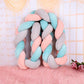 Newborn Bed Bumpers knot Baby Crib Pad Cotton - Protector Baby Crib Bumper Pillow Infant Kids Bed Room (D1)(3X1)