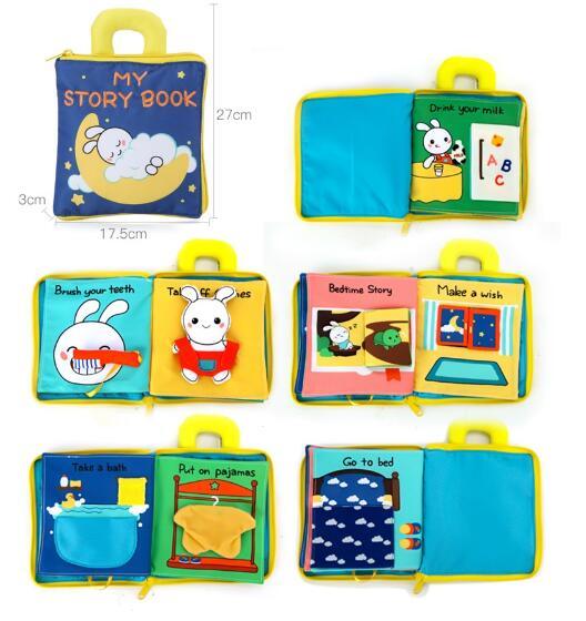New Early Learning Baby Toys - For Children Animals, Vehicle, & Forest - Soft Cards Cloth Books For Toddlers Baby Toys (6X2)(F2)