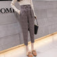 Autumn Retro Trousers - Fashion Women Harem Pants - Plus Size - Formal Women Pants With Belt (BP)(F25)