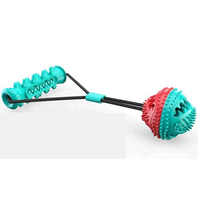 Suction Cup Tug Dog Toy - Push Elastic Ropes Pet Tooth Cleaning Chewing Playing IQ Treat Puppy Cats Toys (1U73)