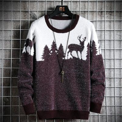 Trending Sweater - Hot Style Christmas Theme Men's Loose Sweater (TM6)(CC3)