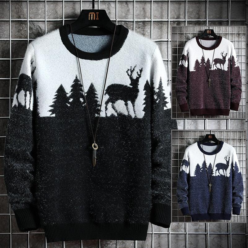 Trending Sweater - Hot Style Christmas Theme Men's Loose Sweater (TM6)(CC3)