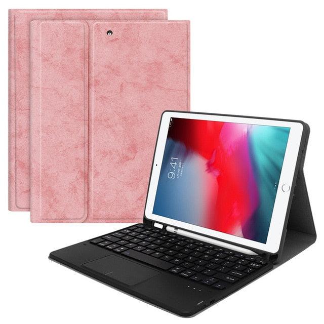 Touchpad Keyboard Case for iPad 9.7 2017 2018 5th 6th Air 1/2 9.7 Pro 11 10.5 Cover - Pencil holder - Touchpad Keyboard (TLC3)(TLC5)