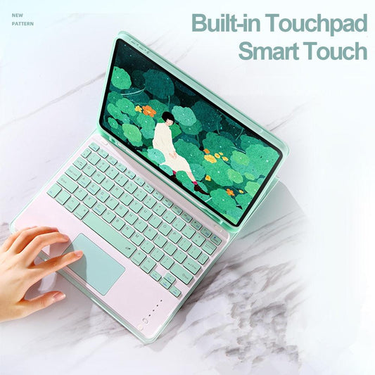 Touchpad Keyboard Case - for iPad Pro 11 - Air 3 10.5 Pro 10.5 7th 10.2 9.7 Cover W Pencil Holder - Touchpad Keyboard (TLC3)