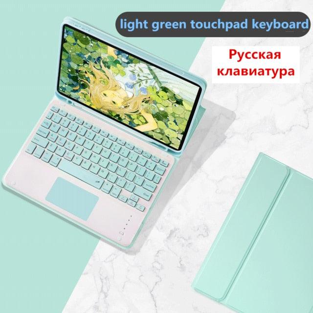 Touchpad Keyboard Case for iPad Pro 11 2020 Air 3 10.5 Pro 10.5 7th 10.2 8th 2020 Cover W Pencil Holder (TLC4)(TLC3)(F47)