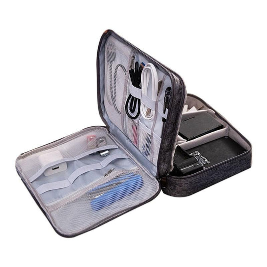 Travel Bag - Digital Organizers Wires USB Cables Storage Bag - Electronic Charger Power Battery Box (1LT1)(F104)