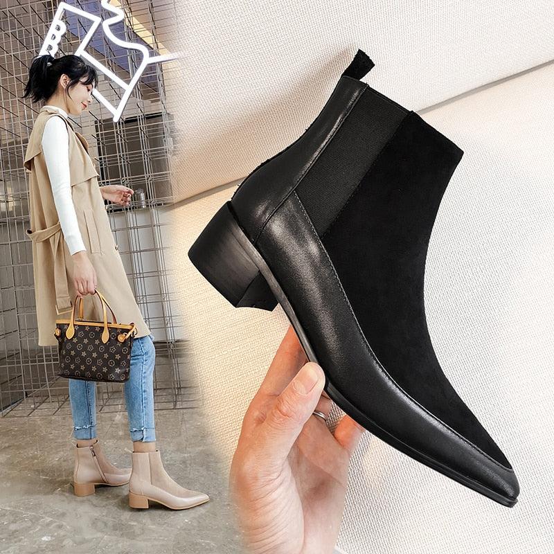 Great Women Ankle Boots - Genuine Leather 22-26.5 cm feet length (BB1)(BB2)(WO4)