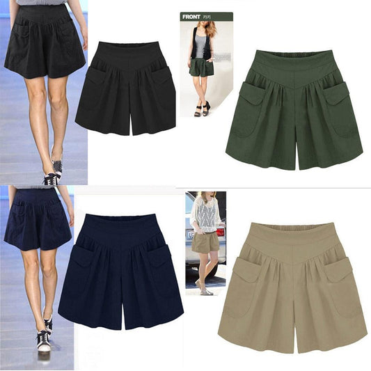 Gorgeous Women's Shorts Panties - High Waist Loose - Solid Elastic Summer Hot Shorts (3U32)